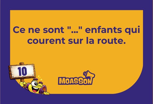 Carte du jeu MOASSON Humour